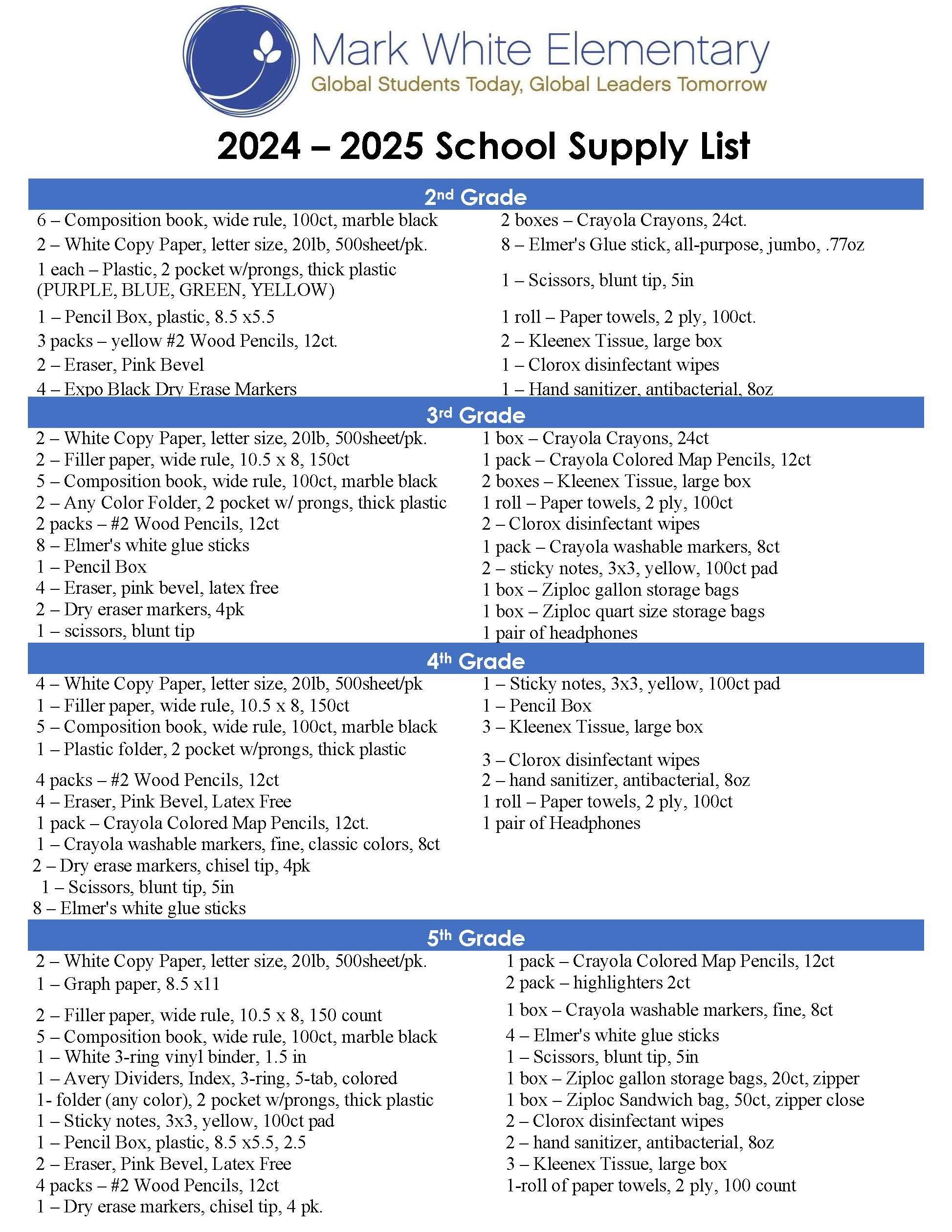 school supplies